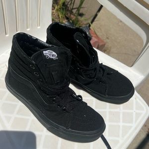 Black High top vans size 6.5